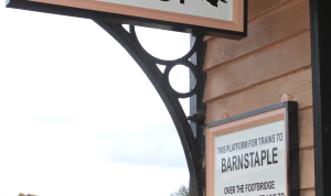 Heritage railway signs at Crediton